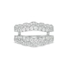 Thumbnail Image 3 of 1 CT. T.W. Diamond Double Row Scallop Edge Solitaire Enhancer in 14K White Gold