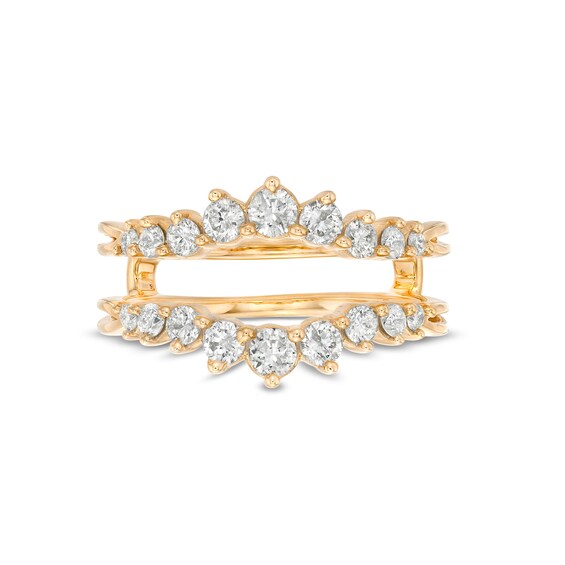 3/4 CT. T.w. Diamond Graduated Split Shank Solitaire Enhancer in 10K Gold