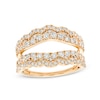 Thumbnail Image 1 of 1 CT. T.W. Diamond Double Row Scallop Edge Solitaire Enhancer in 14K Gold