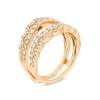 Thumbnail Image 2 of 1 CT. T.W. Diamond Double Row Scallop Edge Solitaire Enhancer in 14K Gold