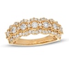 Thumbnail Image 1 of 1 CT. T.W. Diamond Triple Row Scallop Edge Anniversary Band in 14K Gold