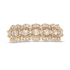 Thumbnail Image 4 of 1 CT. T.W. Diamond Triple Row Scallop Edge Anniversary Band in 14K Gold