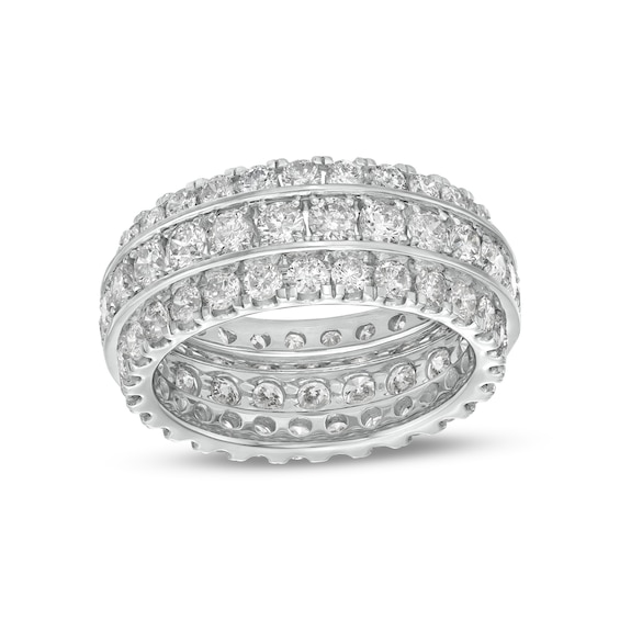 4 CT. T.w. Diamond Triple Row Eternity Band in 14K White Gold