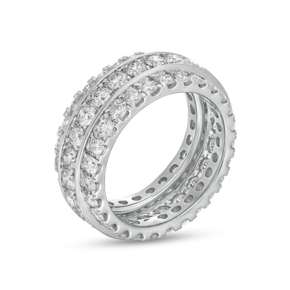 4 CT. T.w. Diamond Triple Row Eternity Band in 14K White Gold
