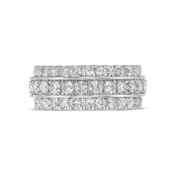 4 CT. T.w. Diamond Triple Row Eternity Band in 14K White Gold