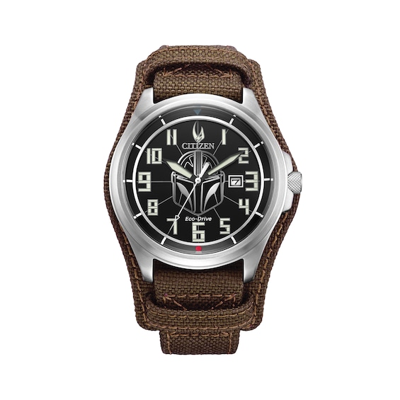 Men's Citizen Eco-Drive® Star Wars⢠Mandalorian⢠Strap Watch with Black Dial (Model: Aw1411-05W)