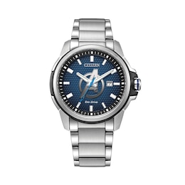 Men's Citizen Eco-Drive® Avengers Two-Tone Watch with Blue Dial (Model: AW1651-52W)