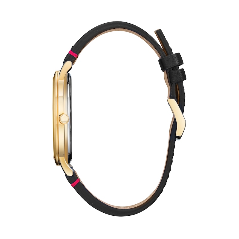 Men's Citizen Eco-Drive® Tony Stark Gold-Tone Strap Watch with Black Dial (Model: BM6992-09W)