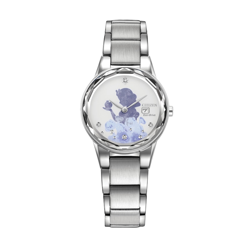 Ladies' Citizen Eco-Drive® Disney Snow White Crystal Accent Watch with Silver-Tone Dial (Model: GA1070-53W)