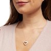 Thumbnail Image 2 of 1/2 CT. T.W. Diamond Triple Row Heart Pendant in 10K Gold