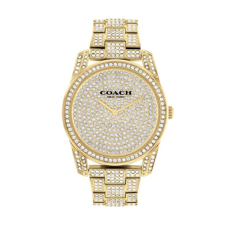 Ladies' Coach Preston Crystal Accent Gold-Tone Watch with Crystal Accent Dial (Model: 14503870) | Zales Ladies' Coach Preston Crystal Accent Gold-Tone Watch with Crystal Accent Dial (Model: 14503870) | Zales