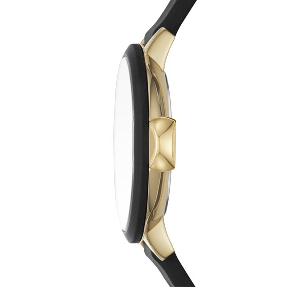 Ladies' Kate Spade Park Row Gold-Tone Strap Watch with Black Dial (Model: Ksw1352)