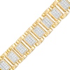 Thumbnail Image 1 of 2 CT. T.W. Multi-Diamond Railroad Link Bracelet in 10K Gold – 8.5"