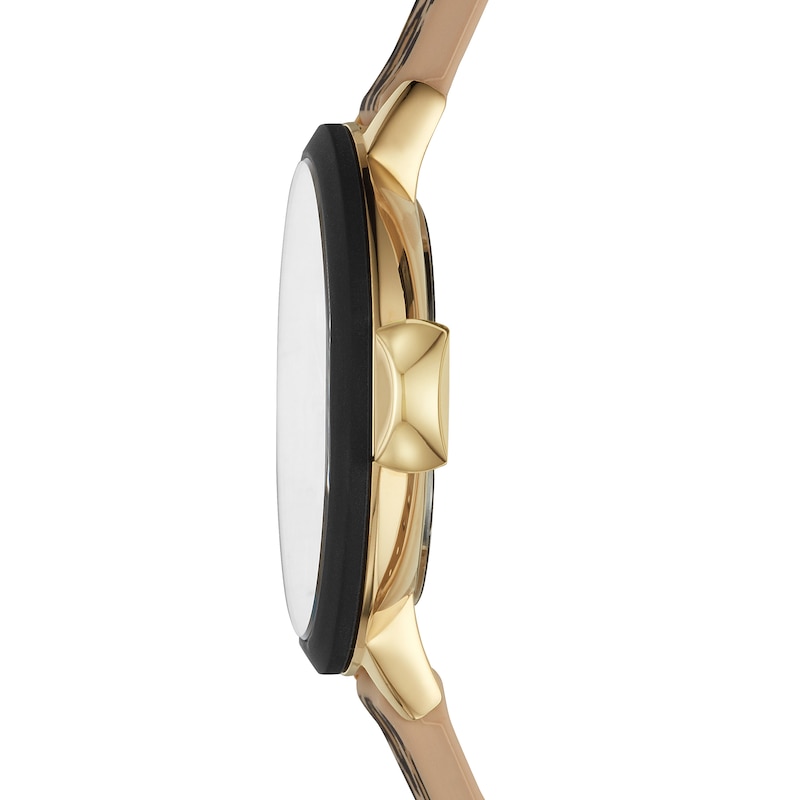 Main Image 2 of Ladies' Kate Spade Park Row Gold-Tone Strap Watch with Black Dial (Model: KSW1485)