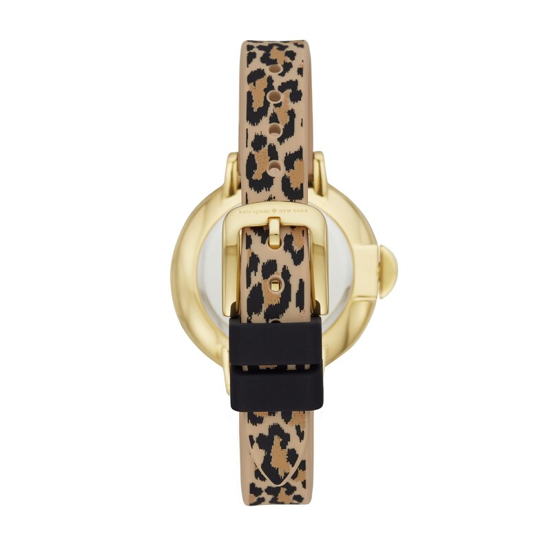 Main Image 3 of Ladies' Kate Spade Park Row Gold-Tone Strap Watch with Black Dial (Model: KSW1485)