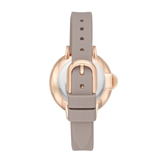 Ladies' Kate Spade Park Row Rose-Tone Strap Watch with Grey Dial (Model: Ksw1519)