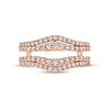 Thumbnail Image 3 of 5/8 CT. T.W. Diamond Contour Double Row Solitaire Enhancer in 14K Rose Gold