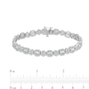 Thumbnail Image 4 of 5 CT. T.W. Emerald-Shape Multi-Diamond Alternating Line Bracelet in 10K White Gold - 7.5"