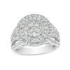 Thumbnail Image 1 of 1-1/2 CT. T.W. Multi-Diamond Double Frame Multi-Row Ring in 10K White Gold