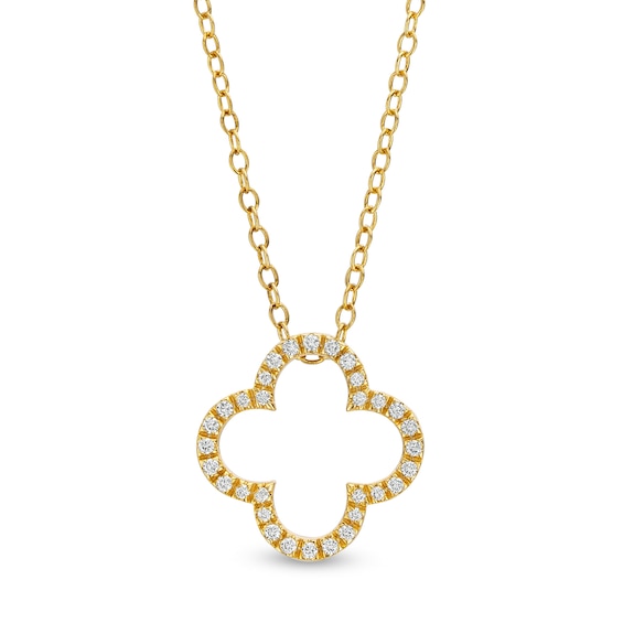 Remixed Reimagined 1/6 CT. T.w. Diamond Loose Clover Pendant in 10K Gold