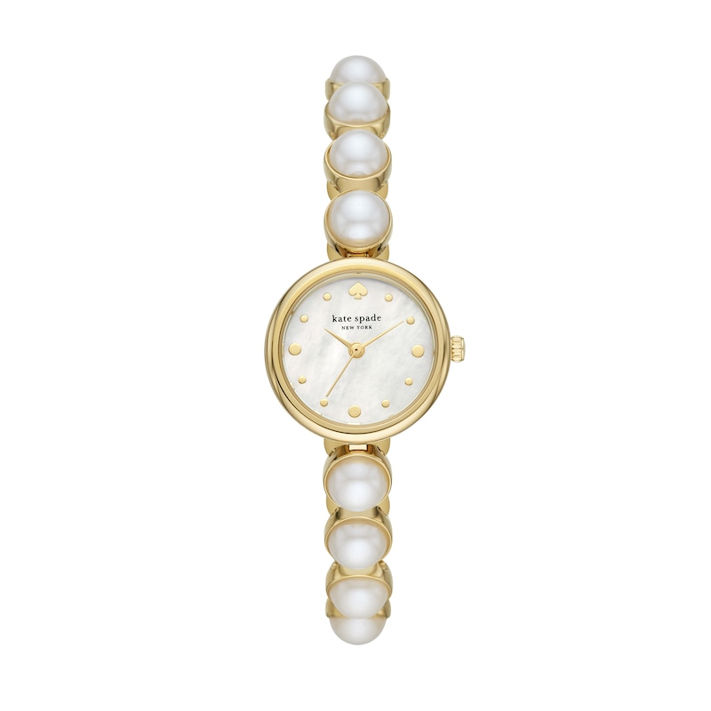 Main Image 1 of Ladies' Kate Spade Synthetic Pearl Gold-Tone Watch with Mother-of-Pearl Dial (Model: KSW1687)