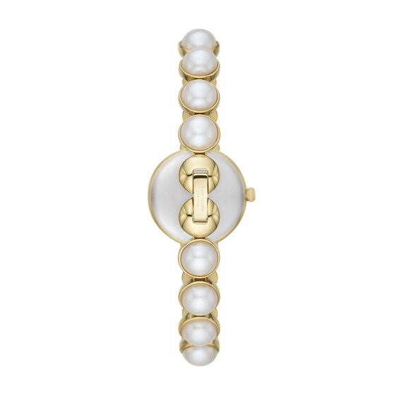Ladies' Kate Spade Synthetic Pearl Gold-Tone Watch with Mother-of-Pearl Dial (Model: Ksw1687)