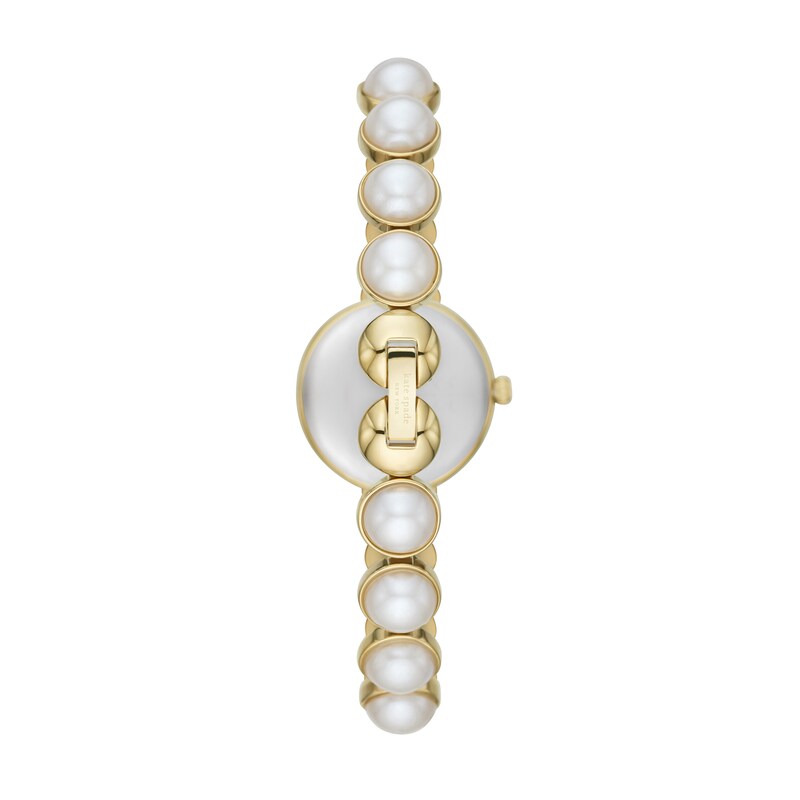 Main Image 3 of Ladies' Kate Spade Synthetic Pearl Gold-Tone Watch with Mother-of-Pearl Dial (Model: KSW1687)