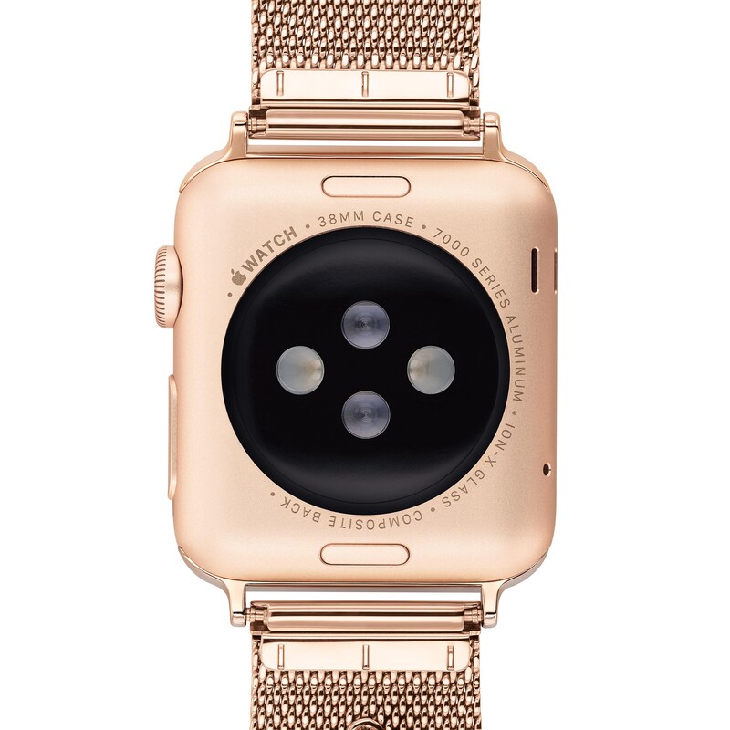 Main Image 4 of Ladies' Coach Rose-Tone IP Interchangeable 20.0mm Mesh Replacement Band Smart Watch Attachment (Model: 14700038)
