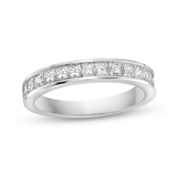 1 CT. T.W. Princess-Cut Diamond Anniversary Band in 10K White Gold