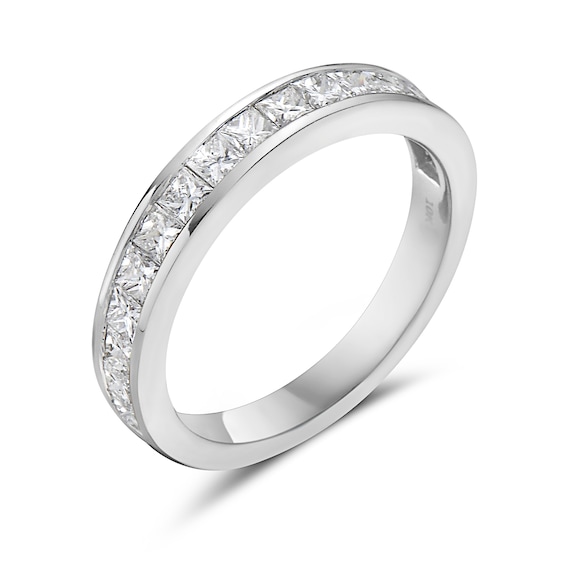 1 CT. T.w. Princess-Cut Diamond Anniversary Band in 10K White Gold