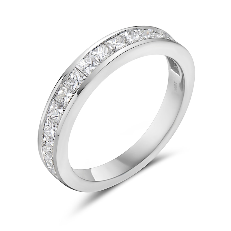 Main Image 2 of 1 CT. T.W. Princess-Cut Diamond Anniversary Band in 10K White Gold