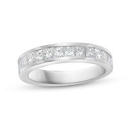 1-1/2 CT. T.W. Princess-Cut Diamond Anniversary Band in 14K White Gold
