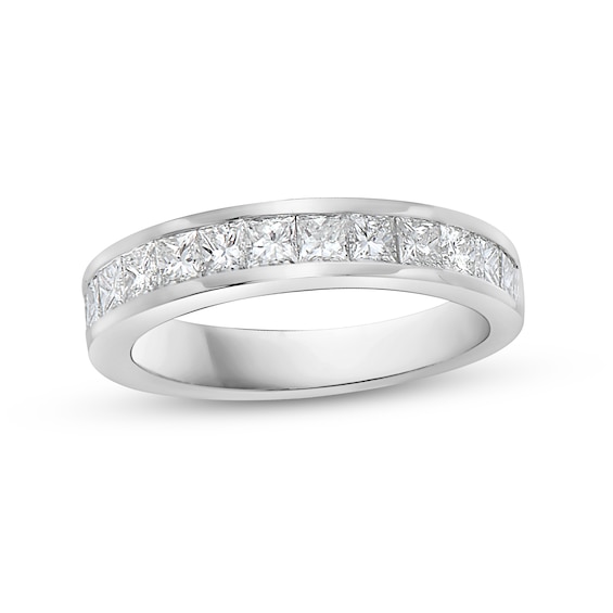 1-1/2 CT. T.w. Princess-Cut Diamond Anniversary Band in 14K White Gold