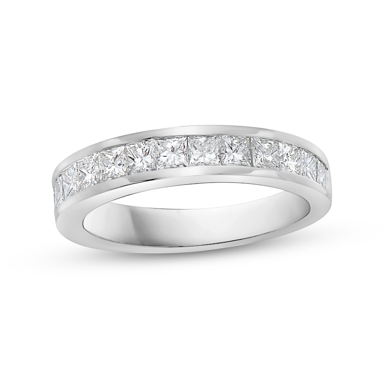 Main Image 1 of 1-1/2 CT. T.W. Princess-Cut Diamond Anniversary Band in 14K White Gold
