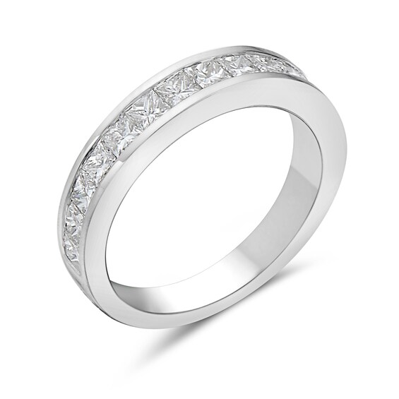 1-1/2 CT. T.w. Princess-Cut Diamond Anniversary Band in 14K White Gold