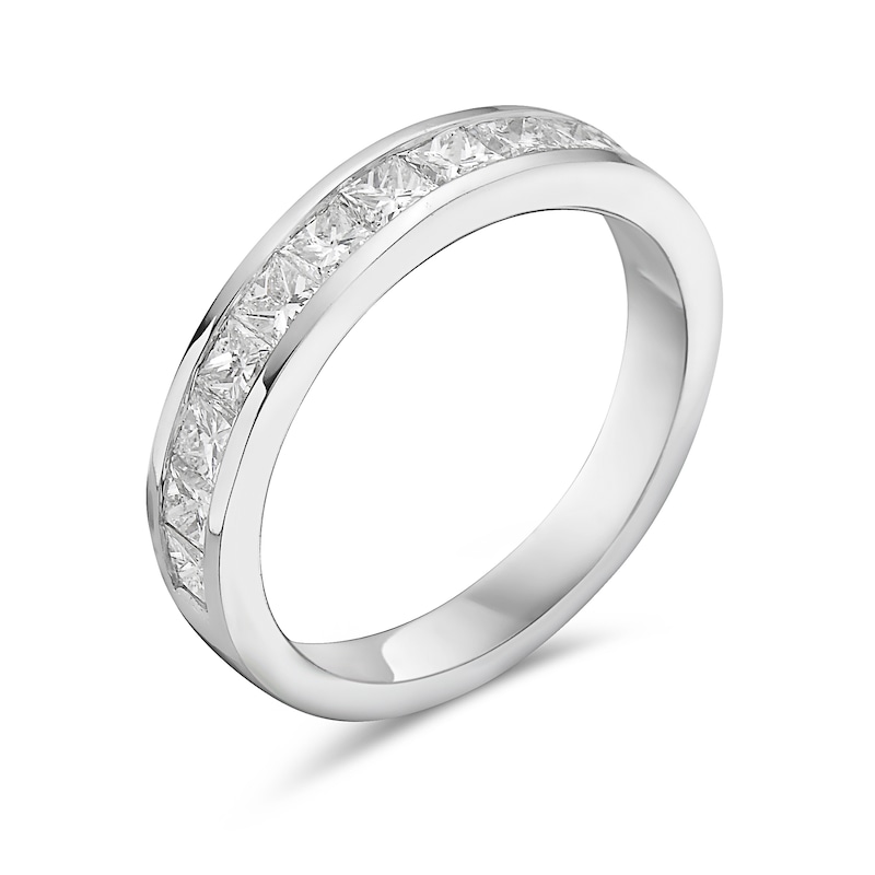 Main Image 2 of 1 CT. T.W. Princess-Cut Diamond Eleven Stone Anniversary Band in 10K White Gold