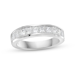 1-1/2 CT. T.W. Princess-Cut Diamond Eleven Stone Anniversary Band in 14K White Gold