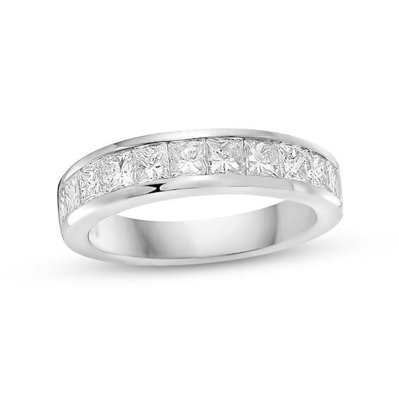 1-1/2 CT. T.w. Princess-Cut Diamond Eleven Stone Anniversary Band in 14K White Gold