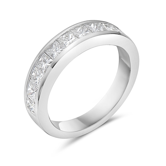 1-1/2 CT. T.w. Princess-Cut Diamond Eleven Stone Anniversary Band in 14K White Gold