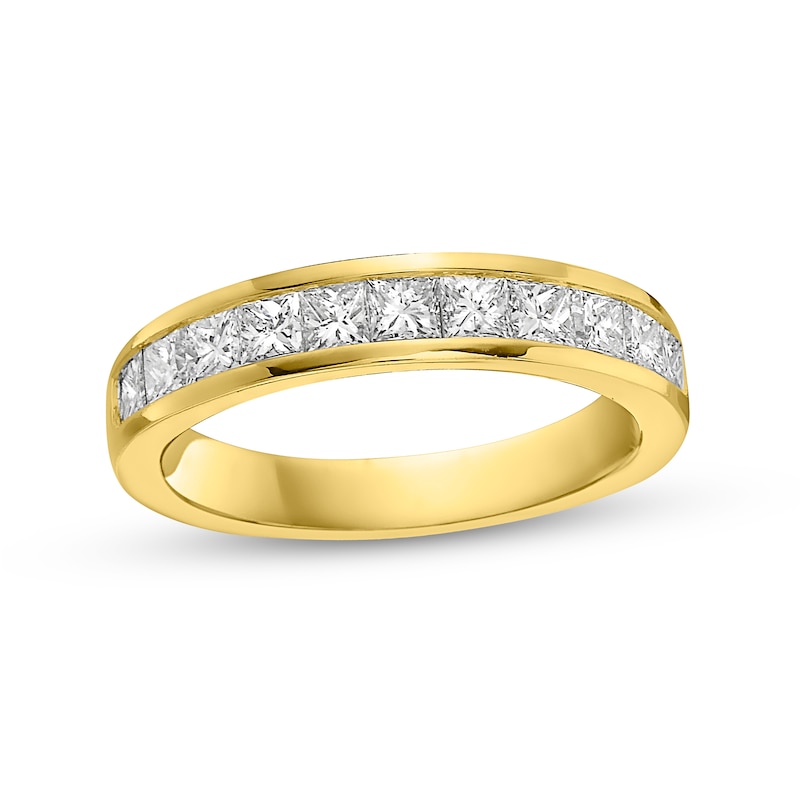 Main Image 1 of 1 CT. T.W. Princess-Cut Diamond Eleven Stone Anniversary Band in 10K Gold