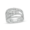 Thumbnail Image 1 of 1-1/2 CT. T.W. Diamond Three Stone Orbit Ring in 10K White Gold