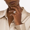 Thumbnail Image 2 of 1-1/2 CT. T.W. Diamond Three Stone Orbit Ring in 10K White Gold
