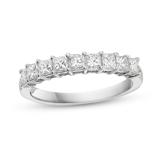 1 CT. T.w. Princess-Cut Diamond Nine Stone Anniversary Band in 14K White Gold