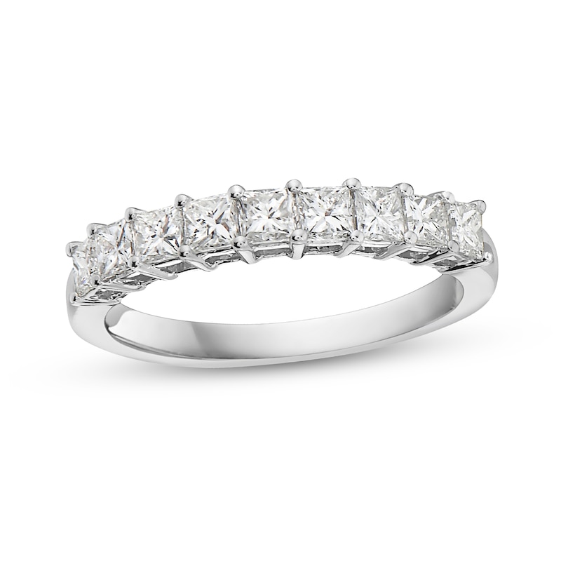 Main Image 1 of 1 CT. T.W. Princess-Cut Diamond Nine Stone Anniversary Band in 14K White Gold