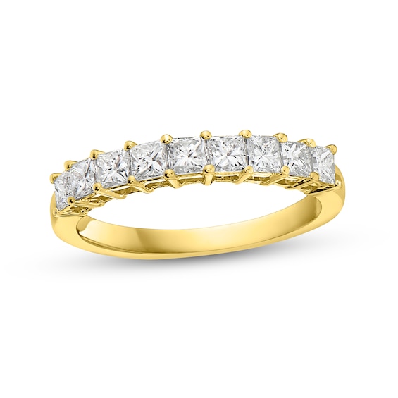 1 CT. T.w. Princess-Cut Diamond Nine Stone Anniversary Band in 14K Gold