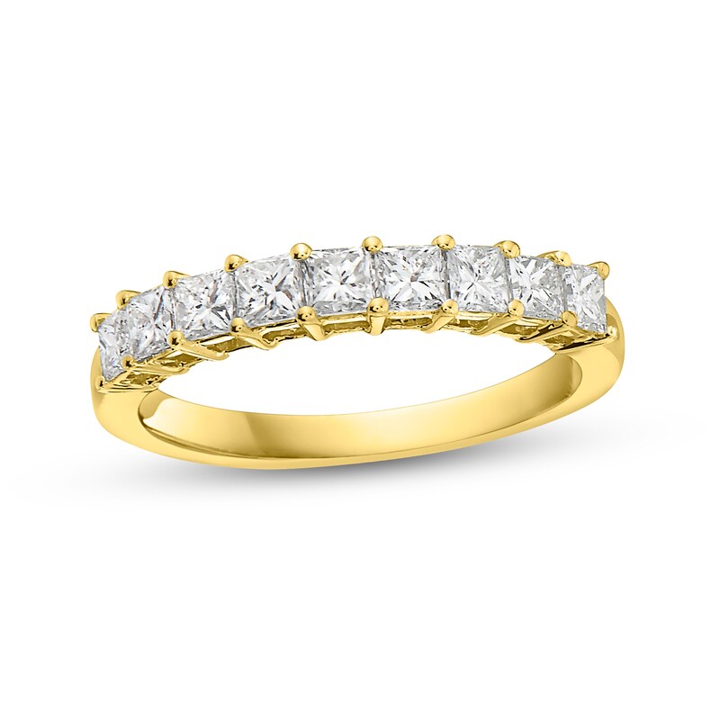 Main Image 1 of 1 CT. T.W. Princess-Cut Diamond Nine Stone Anniversary Band in 14K Gold