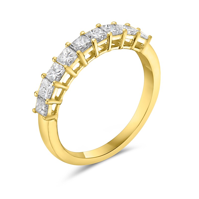 Main Image 2 of 1 CT. T.W. Princess-Cut Diamond Nine Stone Anniversary Band in 14K Gold
