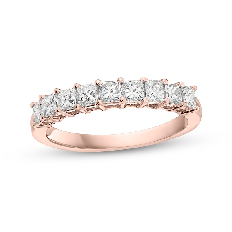 Main Image 1 of 1 CT. T.W. Princess-Cut Diamond Nine Stone Anniversary Band in 14K Rose Gold