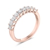 Thumbnail Image 2 of 1 CT. T.W. Princess-Cut Diamond Nine Stone Anniversary Band in 14K Rose Gold