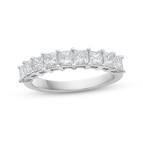 1-1/2 CT. T.w. Princess-Cut Diamond Nine Stone Anniversary Band in 14K White Gold